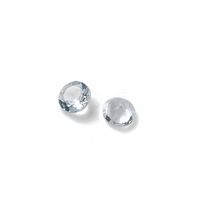 Dyed Faceted Natural Blue Agate Cabochons G-I295-05C-18B-08-1