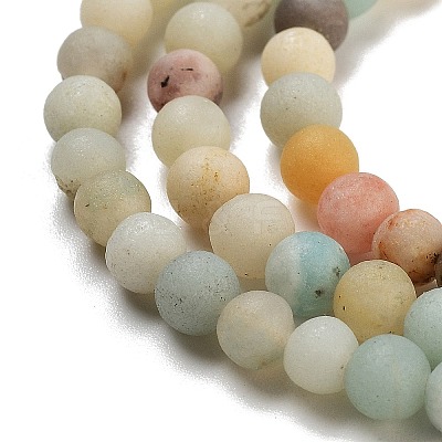 Natural Flower Amazonite Beads Strands X-G-G697-F05-4mm-01-1