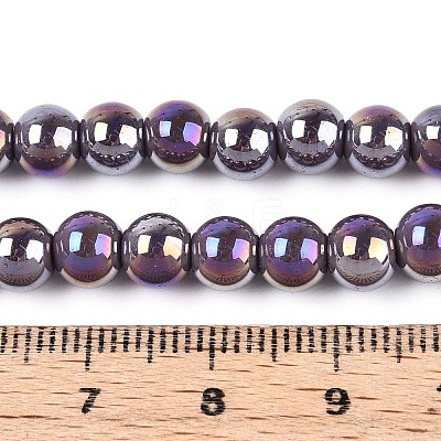 Electroplate Opaque Glass Beads Strands LS-GLAA-T032-P6mm-AB15-1