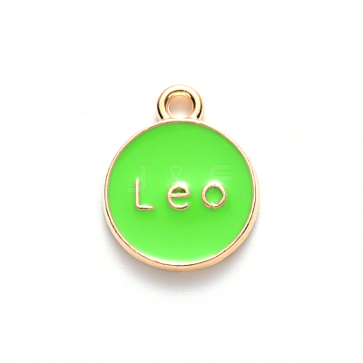 Alloy Enamel Pendants X-ENAM-S124-01B-06G-1