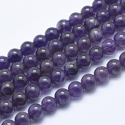 Natural Amethyst Beads Strand GSR6mmC062-1-1