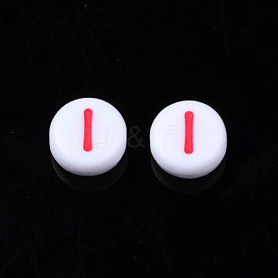 White Opaque Acrylic Beads MACR-T038-18-1-1