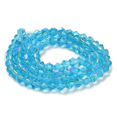 Transparent Electroplate Glass Beads Strands EGLA-A039-T2mm-L19-1