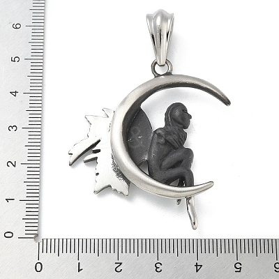 304 Stainless Steel Pendants STAS-B077-02AS-01-1