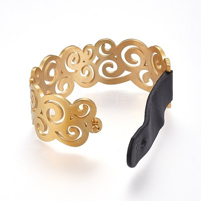 304 Stainless Steel Bangles X-BJEW-F354-14G-1