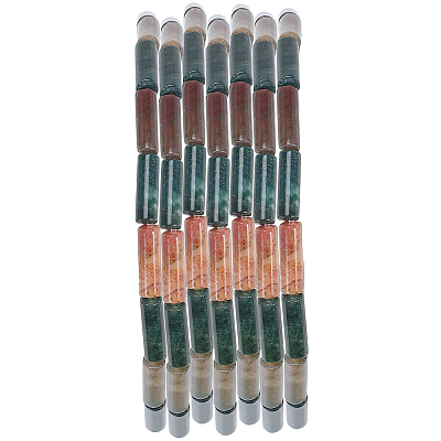 1 Strand Column Natural Indian Agate Beads Strands G-PA0002-31-1