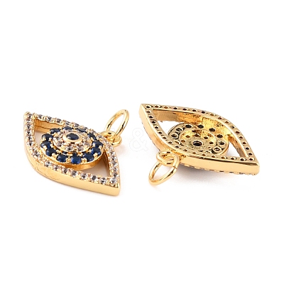 Brass Micro Pave Cubic Zironia Pendants KK-D065-07G-1