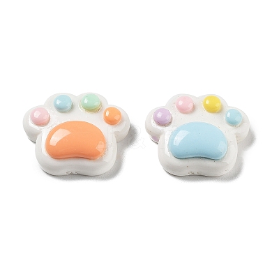 Opaque Resin Cabochons RESI-G084-06-1