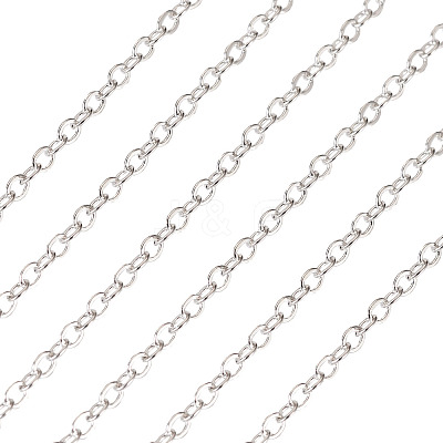 Brass Coated Iron Flat Cable Chains CH-TAC0007-02S-1