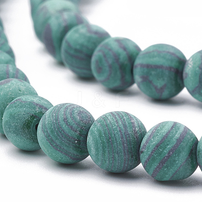 Synthetic Malachite Beads Strands G-T106-198-1