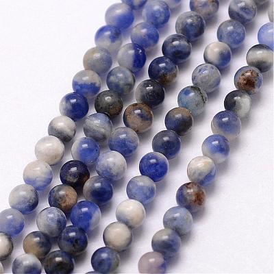 Natural Sodalite Bead Strands G-K146-47-3mm-1