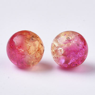 Transparent Crackle Acrylic Beads CACR-N002-09-1