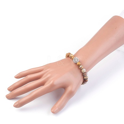 Natural Mixed Stone Stretch Bracelets BJEW-JB03943-1