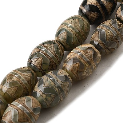 Tibetan Style dZi Beads Strands G-S389-A09-1