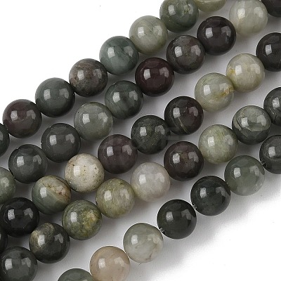 Natural Green Rutilated Quartz Beads Strands G-Q462-61-6mm-1