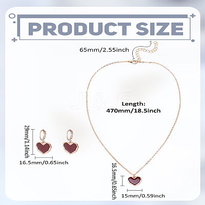 Alloy Enamel Pendant Necklace & Hoop Earrings SJEW-LP0001-14-1