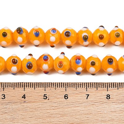 Handmade Bumpy Lampwork Beads Strands LA-CBA05D6-01-05-1