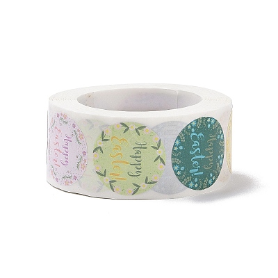 8 Patterns Easter Theme Self Adhesive Paper Sticker Rolls X1-DIY-C060-03L-1