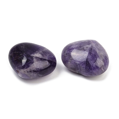 Heart Natural Amethyst Palm Stones G-C186-02B-1