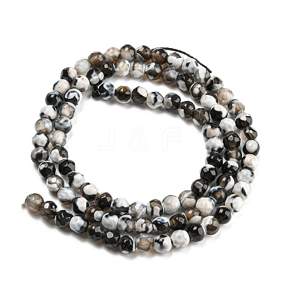 Dyed Natural Fire Crackle Agate Beads Strands G-G007-01I-1