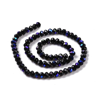 Electroplate Opaque Solid Color Glass Beads Strands X-EGLA-A034-P10mm-L01-1