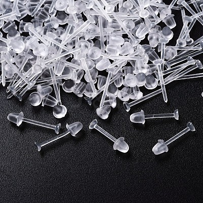 1000Pcs 2 Style Eco-Friendly Plastic Stud Earring Findings KY-YW0001-11-1