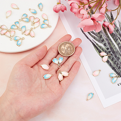 24Pcs 2 Style Alloy Enamel Pendants FIND-SC0002-10-1