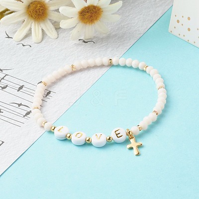 Glass Beads Stretch Bracelets BJEW-JB06577-04-1