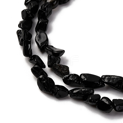 Natural Black Tourmaline Beads Strands G-I389-A30-AB-1