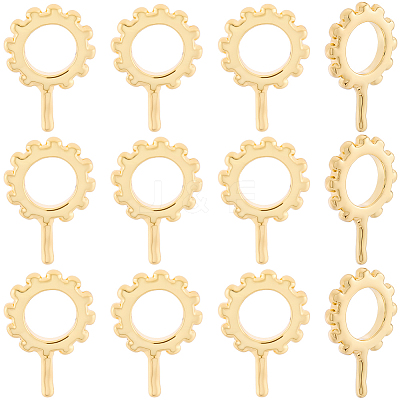 20Pcs Brass Micro Pave Cubic Zirconia Peg Bails KK-BBC0020-31G-1