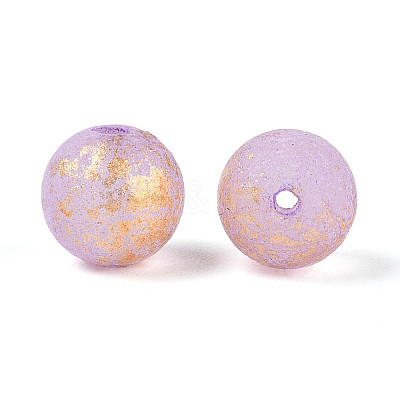 Baking Paint Glass Beads DGLA-N014-8mm-01E-1