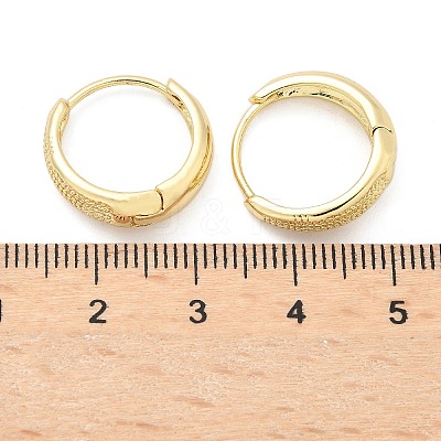 Textured Brass Hoop Earrings EJEW-Z102-20G-1