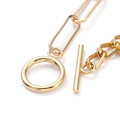 Iron Paperclip Chain Anklets AJEW-AN00285-03-1