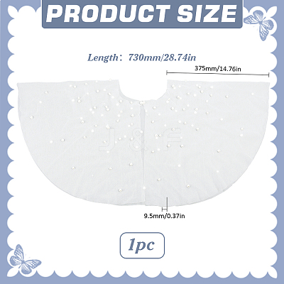 Polyester Gauze Bridal Shawl AJEW-ME0002-74A-1