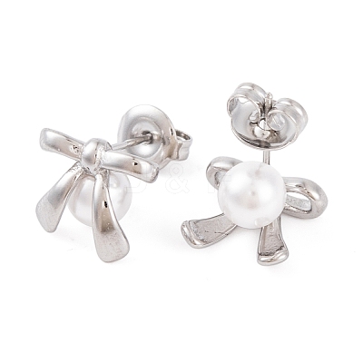 304 Stainless Steel Stud Earrings for Women EJEW-A049-19P-1