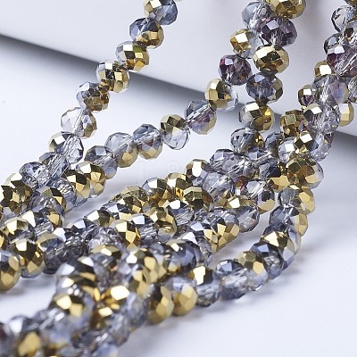 Electroplate Transparent Glass Beads Strands EGLA-A034-T2mm-Z06-1
