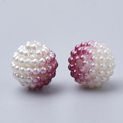 Imitation Pearl Acrylic Beads OACR-T004-10mm-09-1