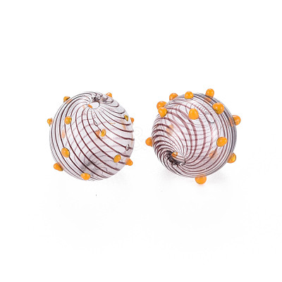Transparent Handmade Blown Glass Globe Beads GLAA-T012-15-1