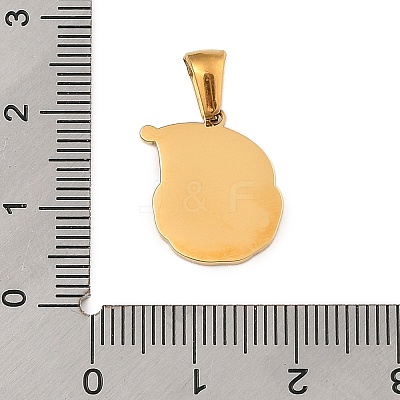 Christmas Theme 304 Stainless Steel Pendants STAS-R007-01D-G-1