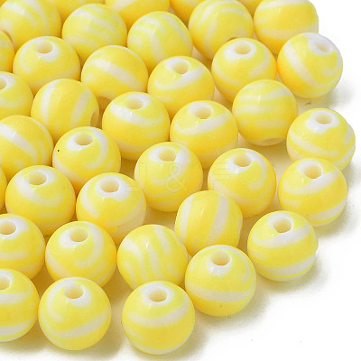 Opaque Striped Acrylic Beads LS-MACR-S373-27A-06-1