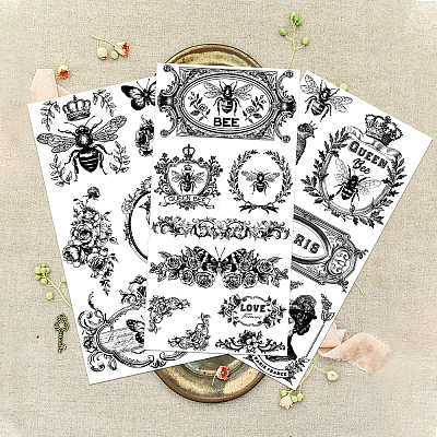 3 Sheets 3 Styles PVC Waterproof Decorative Stickers DIY-WH0404-207-1