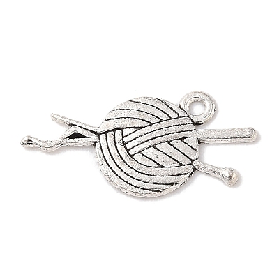 Yarn Tibetan Style Zinc Alloy Pendants X-TIBEP-R334-174AS-RS-1