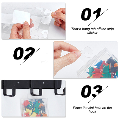 Self Adhesive PET Hanging Tabs CDIS-WH0816-01C-1