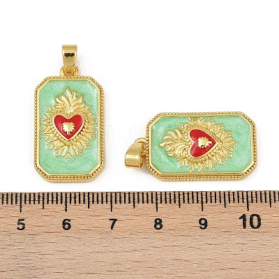 Brass Enamel Pendants KK-L190-008G-02-1