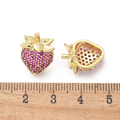 Brass Micro Pave Cubic Zirconia Stud Earrings EJEW-Q015-13G-01-1