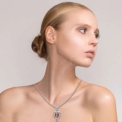50Pcs Alloy Bead Cage Pendants FIND-DR0002-24B-1