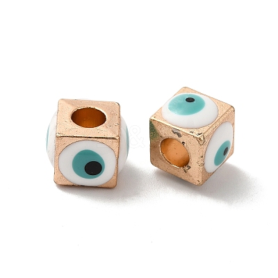 Alloy Enamel European Beads ENAM-D049-02KCG-01-1