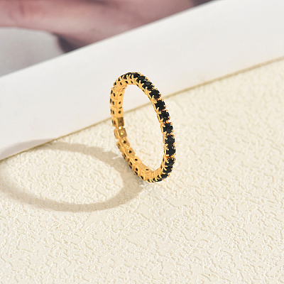Brass Micro Pave Cubic Zirconia Finger Rings for Women HG4914-1-1