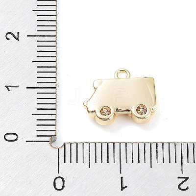 Brass Micro Pave Cubic Zirconia Pendants KK-K276-05G-1