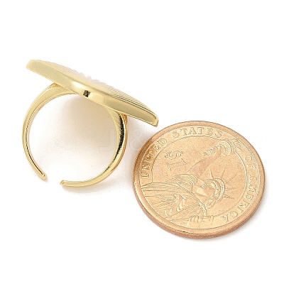 Brass Cuff Finger Rings for Women RJEW-U033-09G-01-1